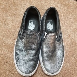 Silver and Black Vans